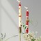 Hand Painted Dinner Taper Candles Set of 2 Unscented 9 Inch